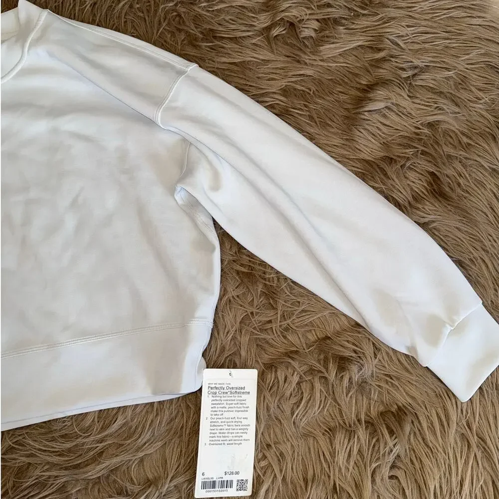 New Lululemon Oversized Crop Crew Softreme Women’s LVPR size 6